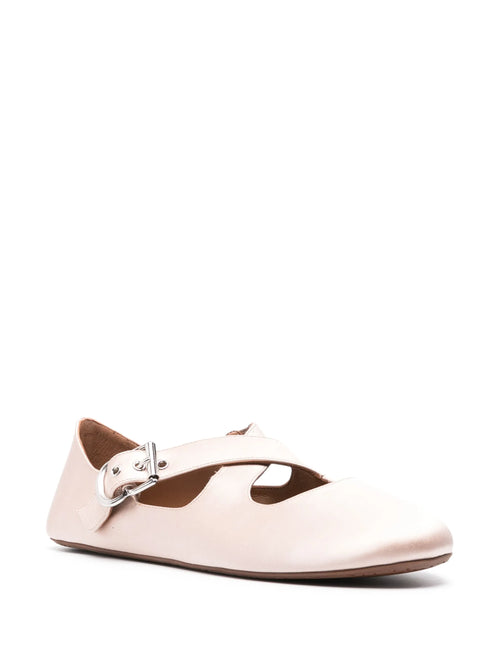 Alaïa - Criss-cross Satin Ballet Flats