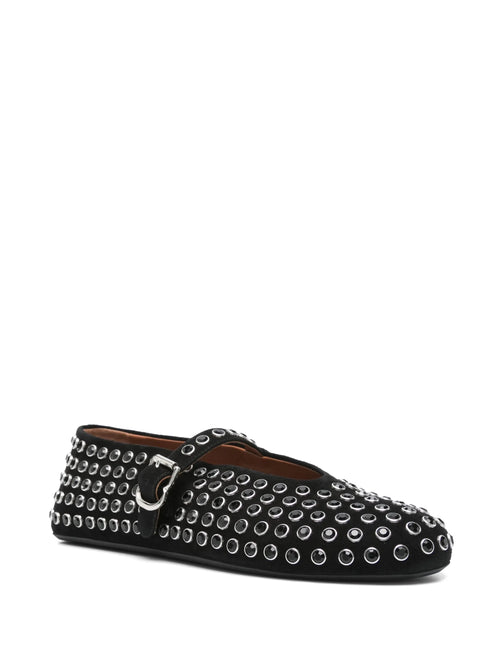 Alaïa - Rhinestone-embellished Ballet Flats
