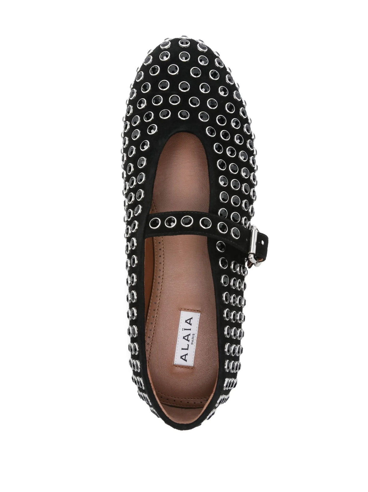 Alaïa - Rhinestone-embellished Ballet Flats