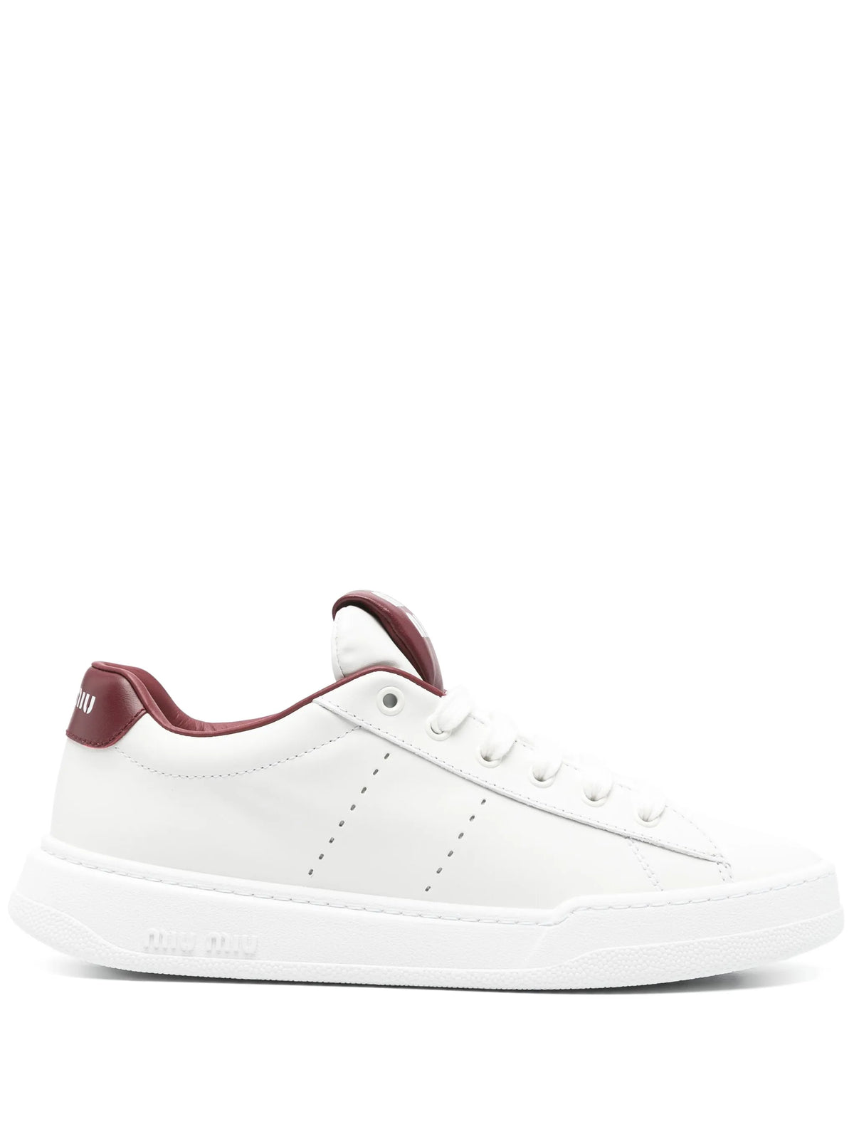 Miu Miu - Logo-patch Leather Sneakers