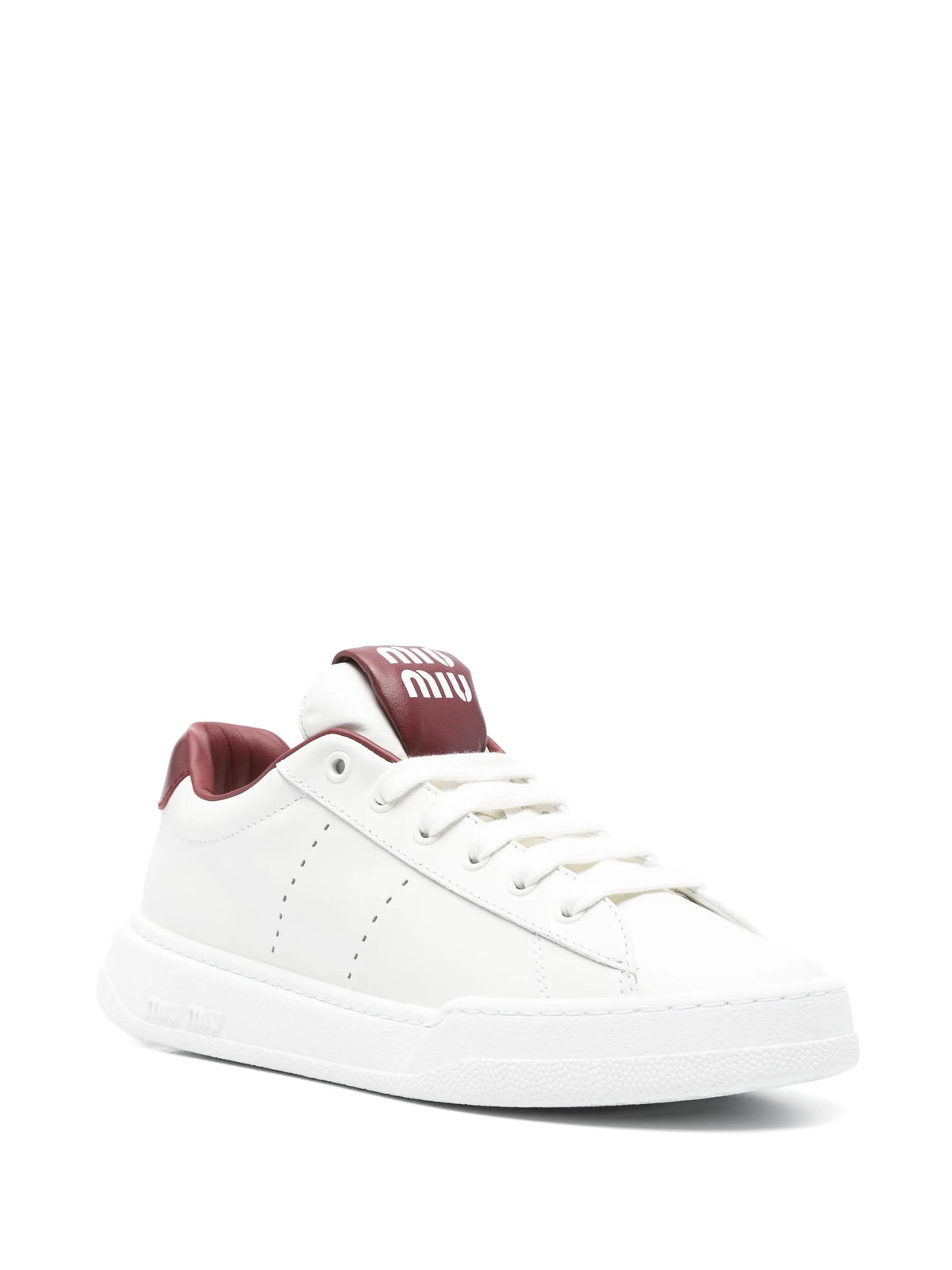 Miu Miu - Logo-patch Leather Sneakers