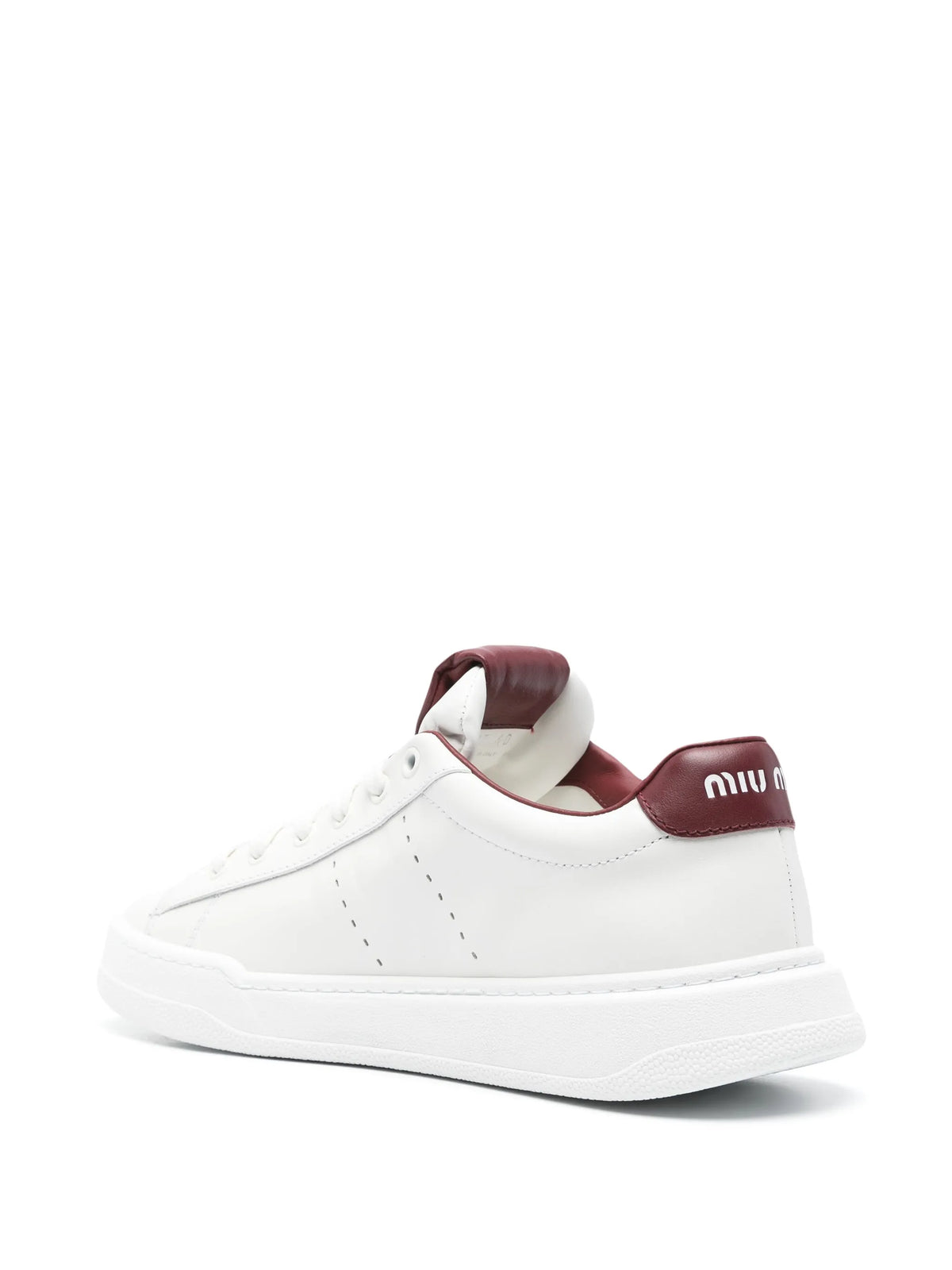 Miu Miu - Logo-patch Leather Sneakers