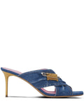 Balmain - Saftey-pin Denim Mules