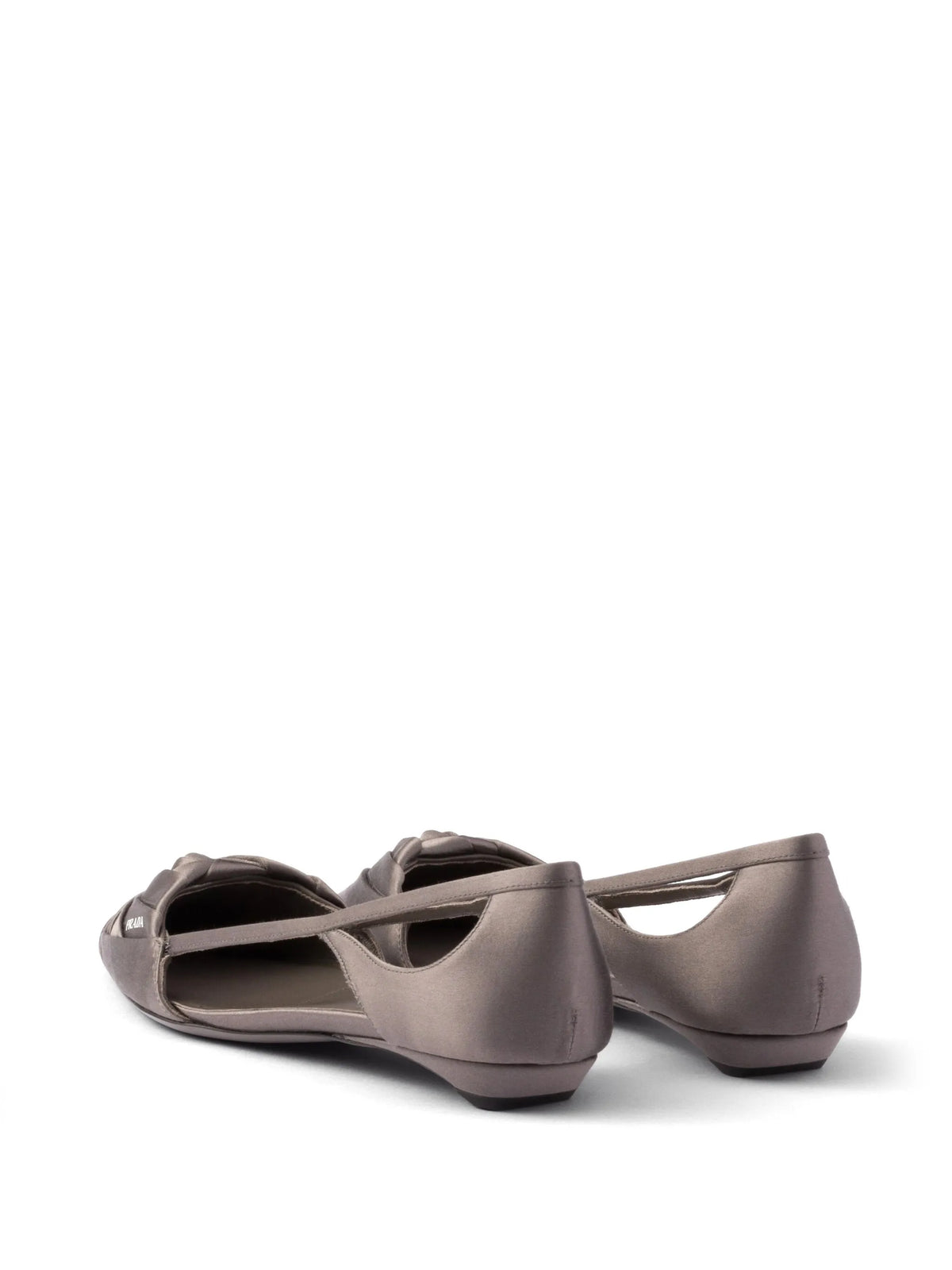 Prada - Satin Cut-out Ballerinas