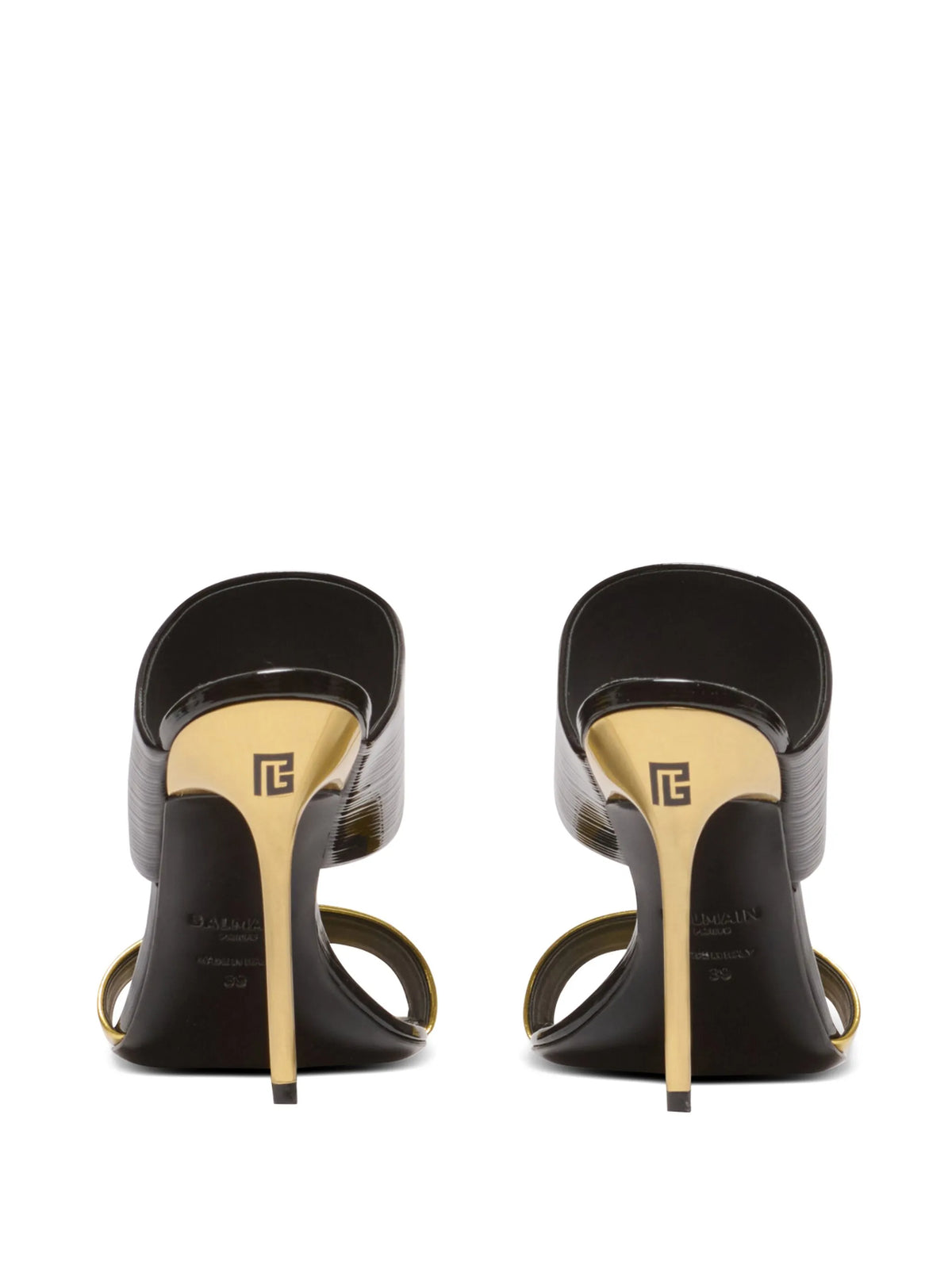 Balmain - 95mm PB Leather Sandals