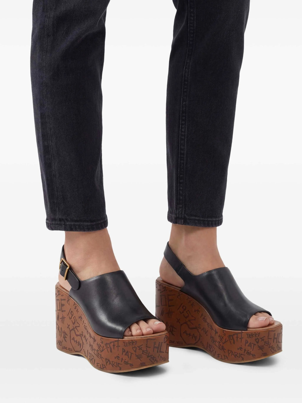 Chloé - 80mm Maxime Wedge Sandals