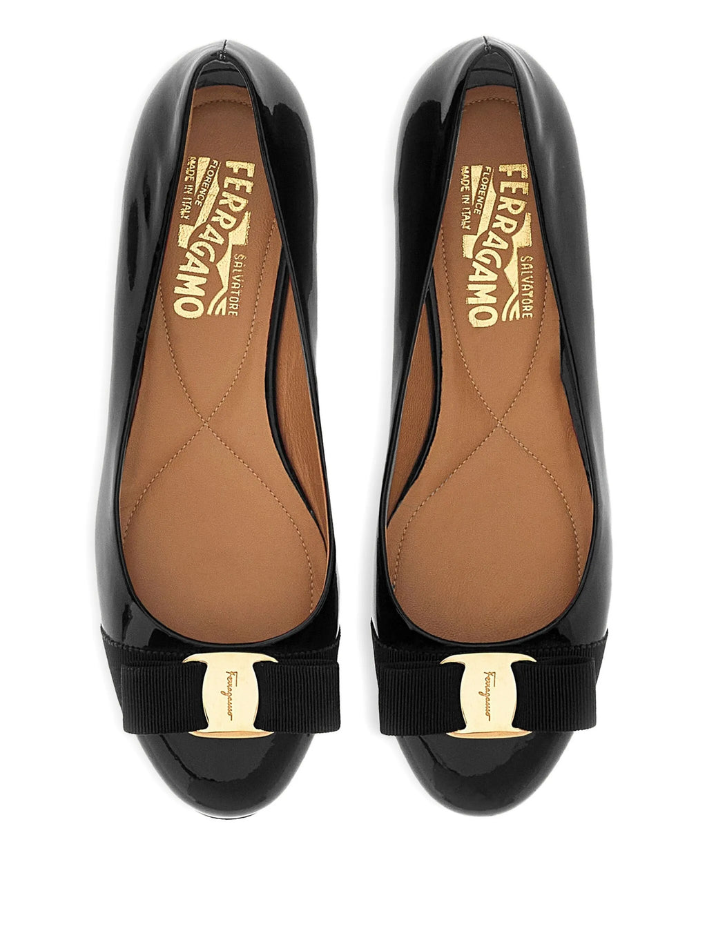 Ferragamo - Varina Patent Ballet Flats