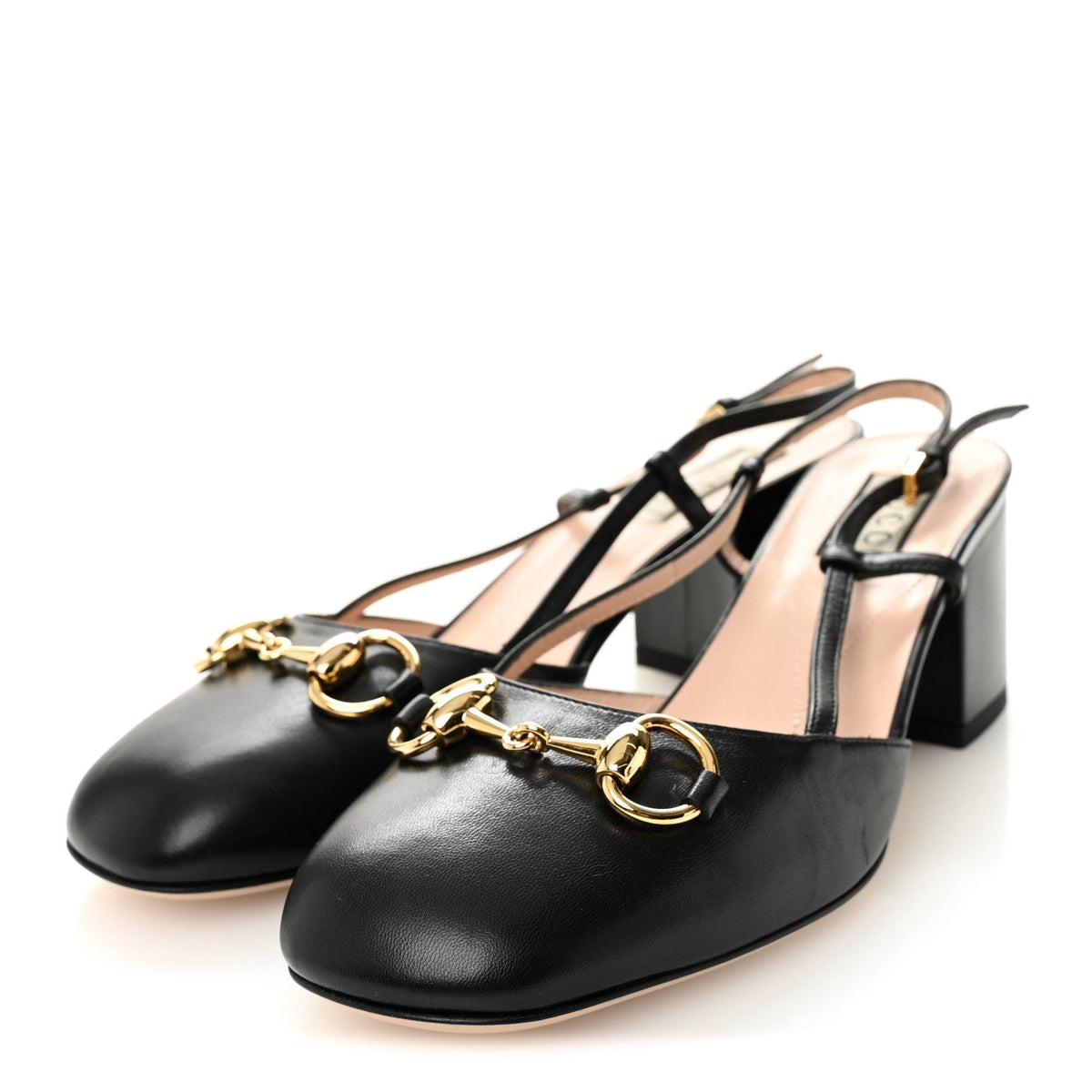 Gucci - Malaga Kid Horsebit 70mm Slingback Pumps