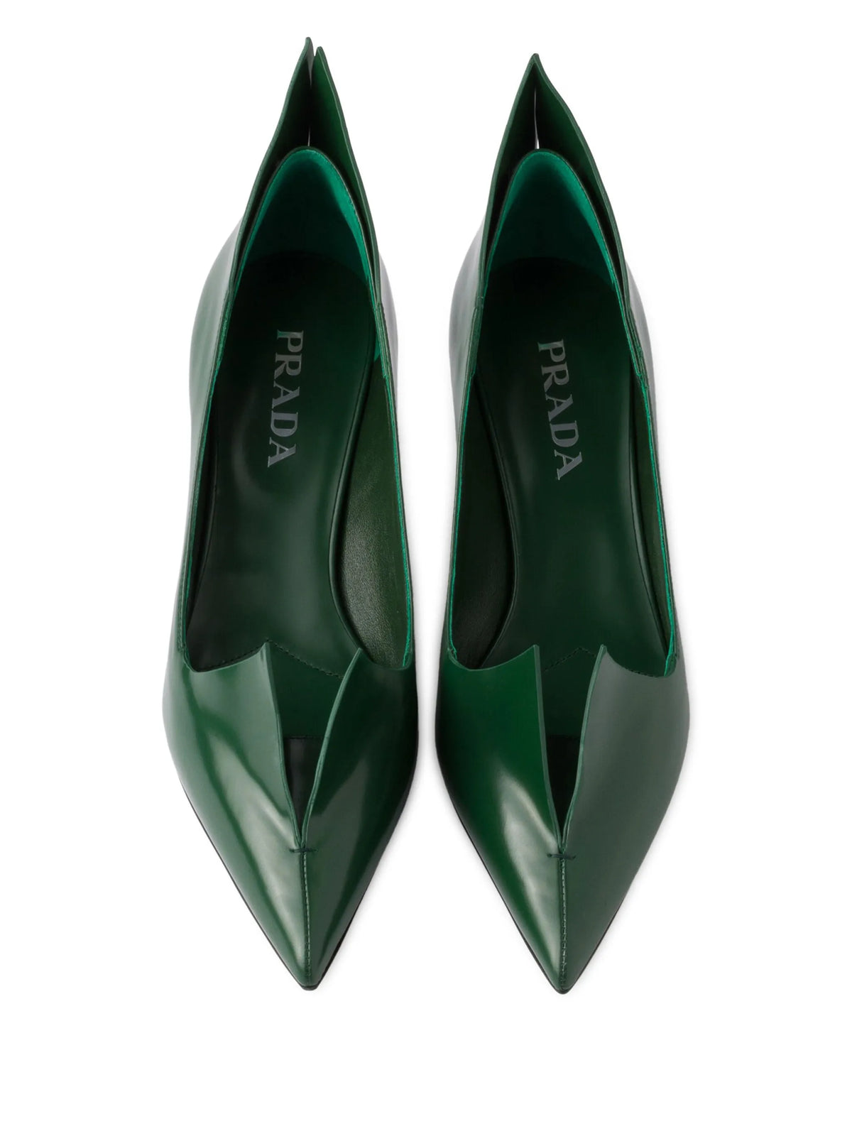 Prada - 55mm Brushed Leather Pumps