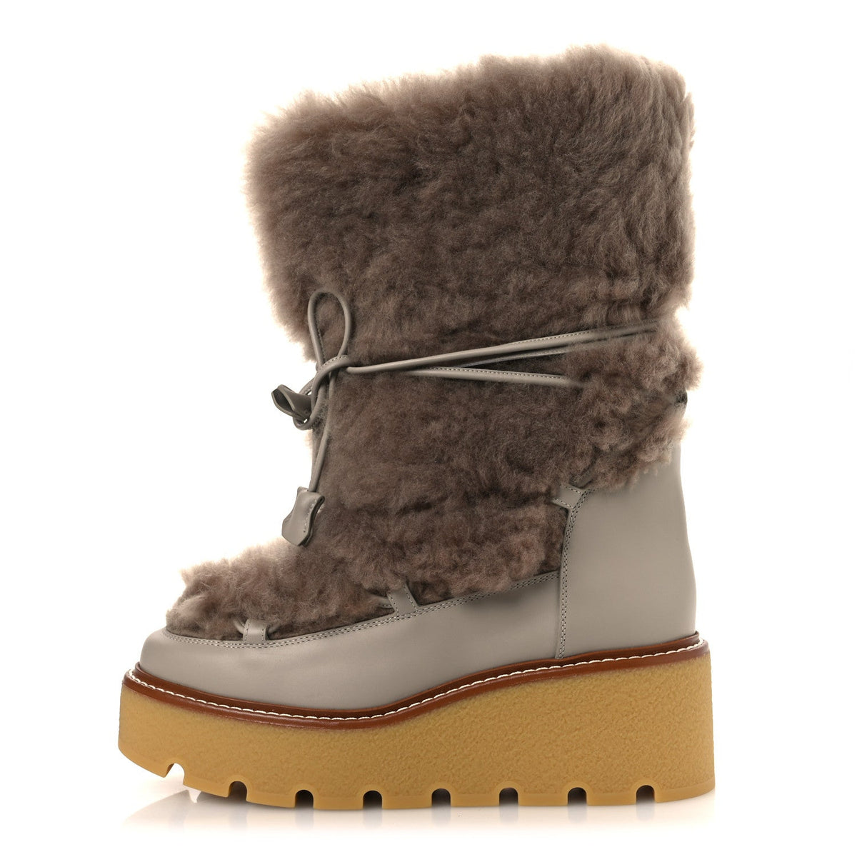 Hermès - Shearling Calfskin Latitude 30 Ankle Boots