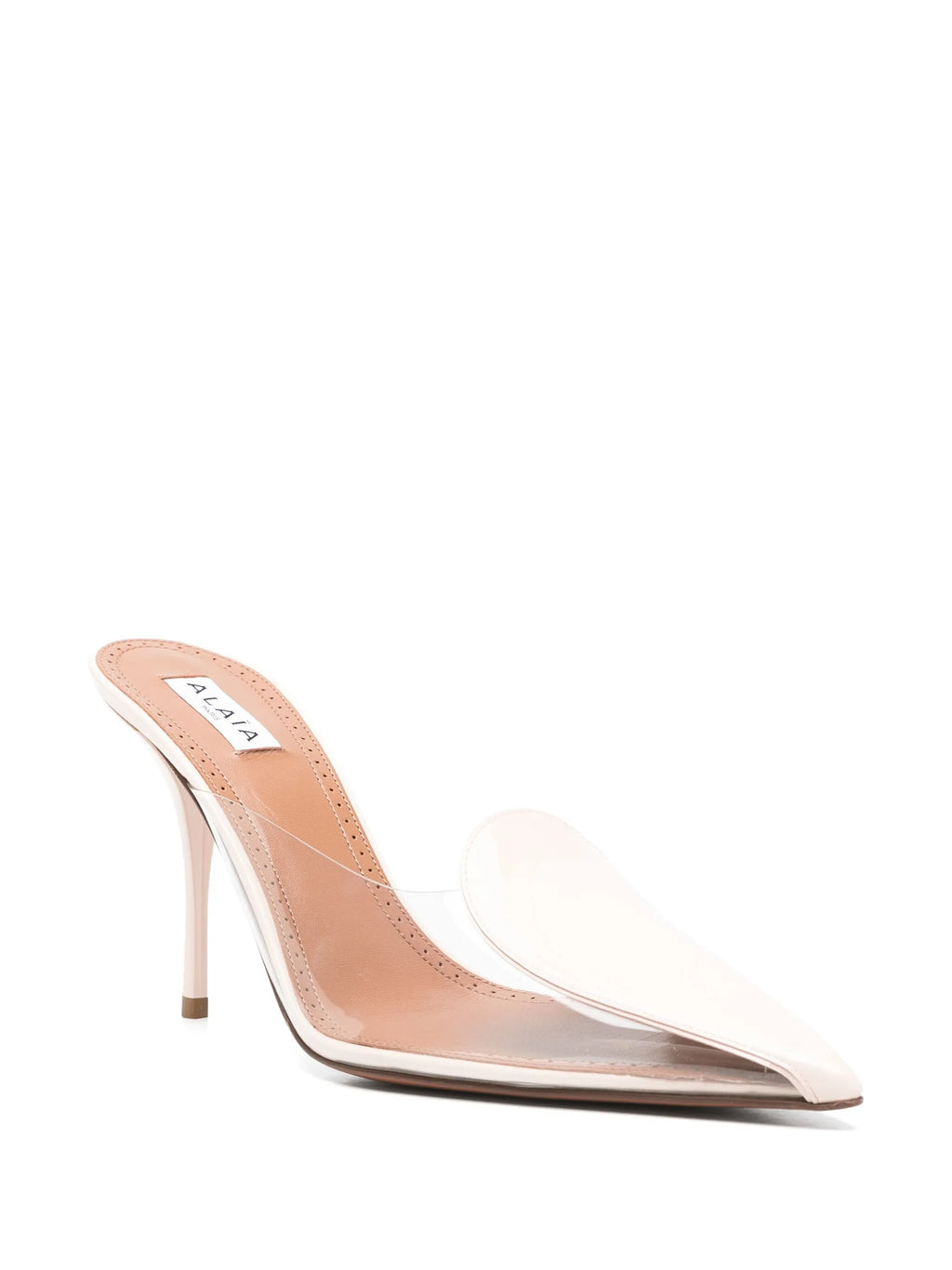 Alaïa - 90mm Coeur Mules - Powder Pink