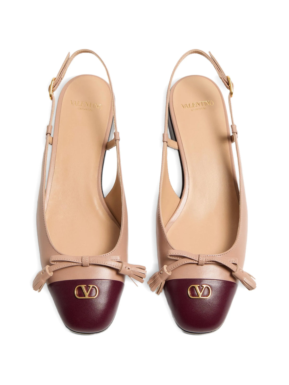 Valentino - Valet Du Roi Kid Slingback Flat Pumps