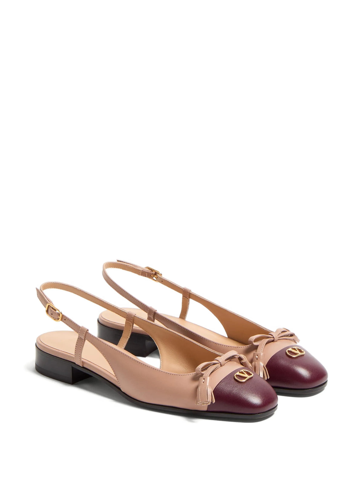 Valentino - Valet Du Roi Kid Slingback Flat Pumps