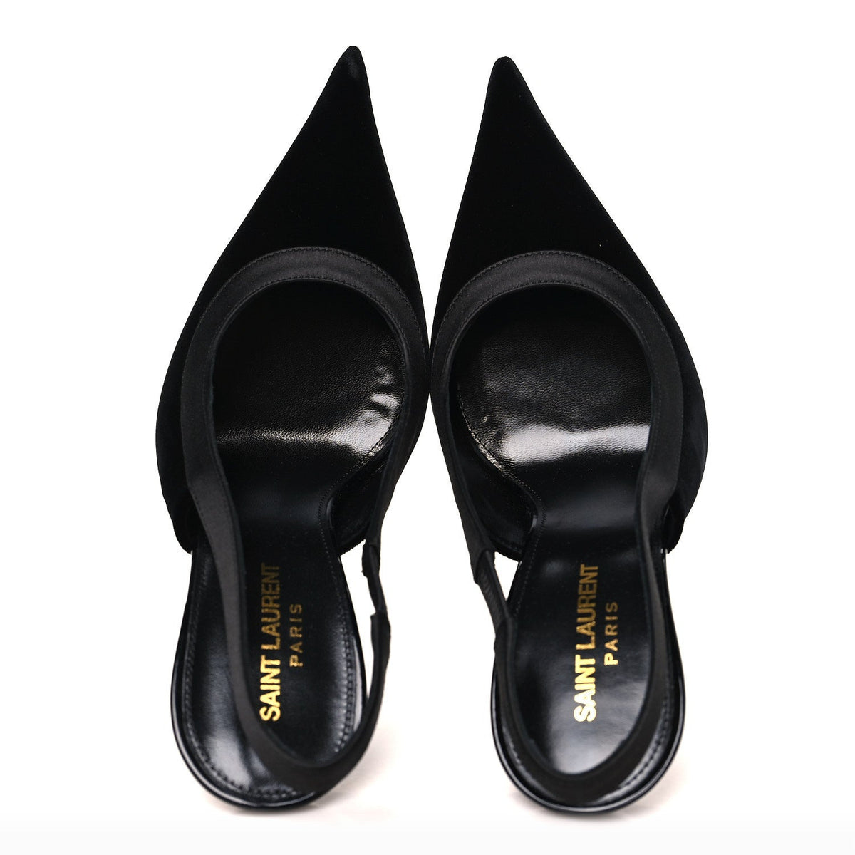 Saint Laurent - Velluto Master Raso Regale Victoire 115 Slingback Pumps