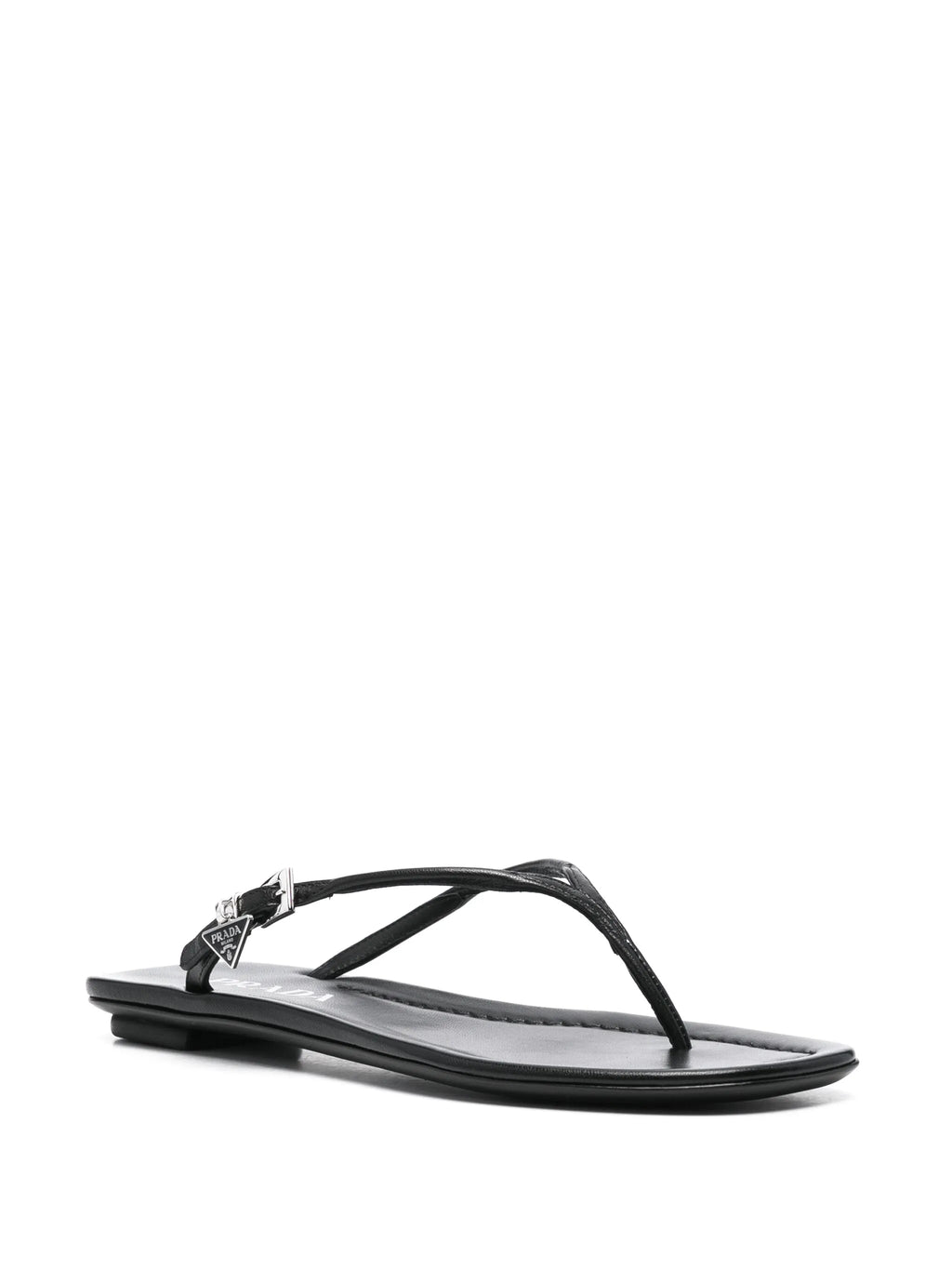 Prada - Enamel Triangle-logo Slides