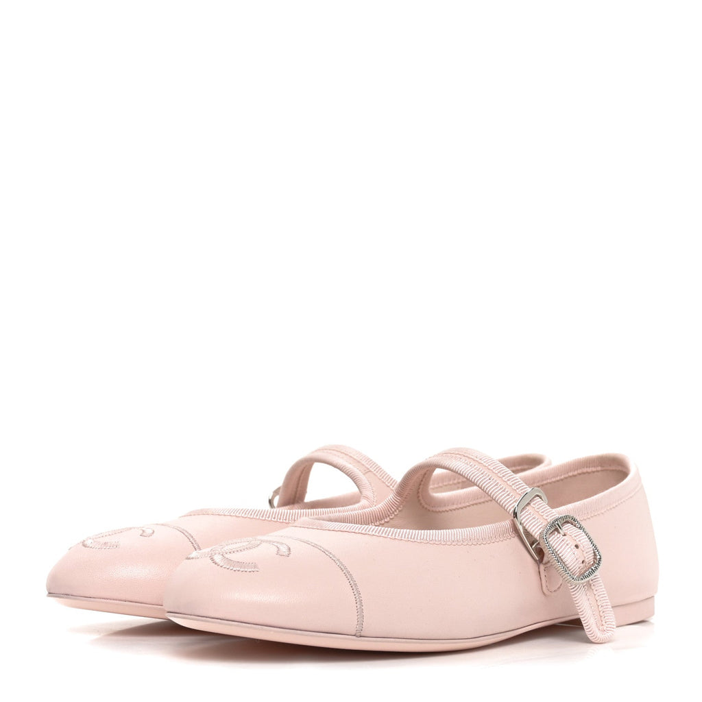 Chanel - Lambskin Mary Jane Flats