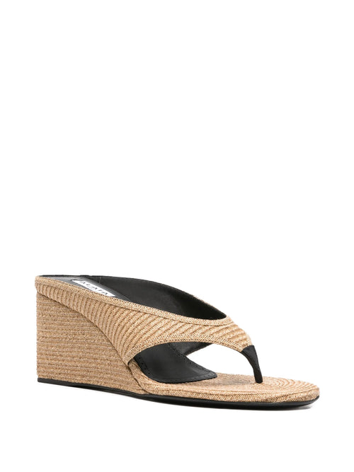 Alaïa - Cube Thong Mules In Paper Straw