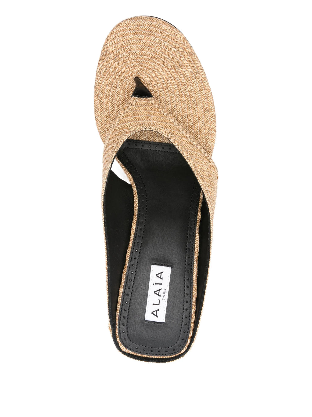 Alaïa - Cube Thong Mules In Paper Straw