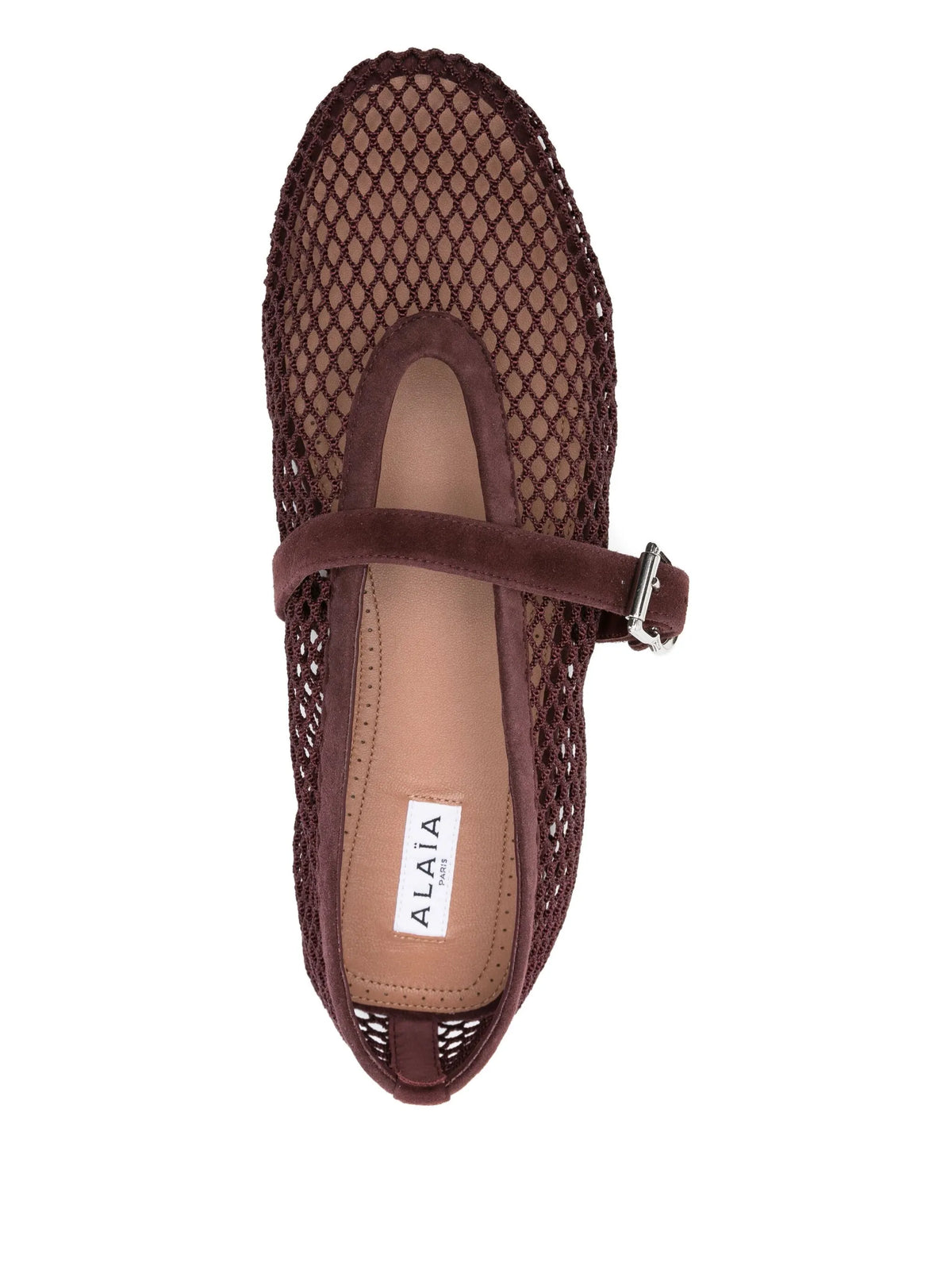 Alaïa - Fishnet Buckle-strap Ballet Flats