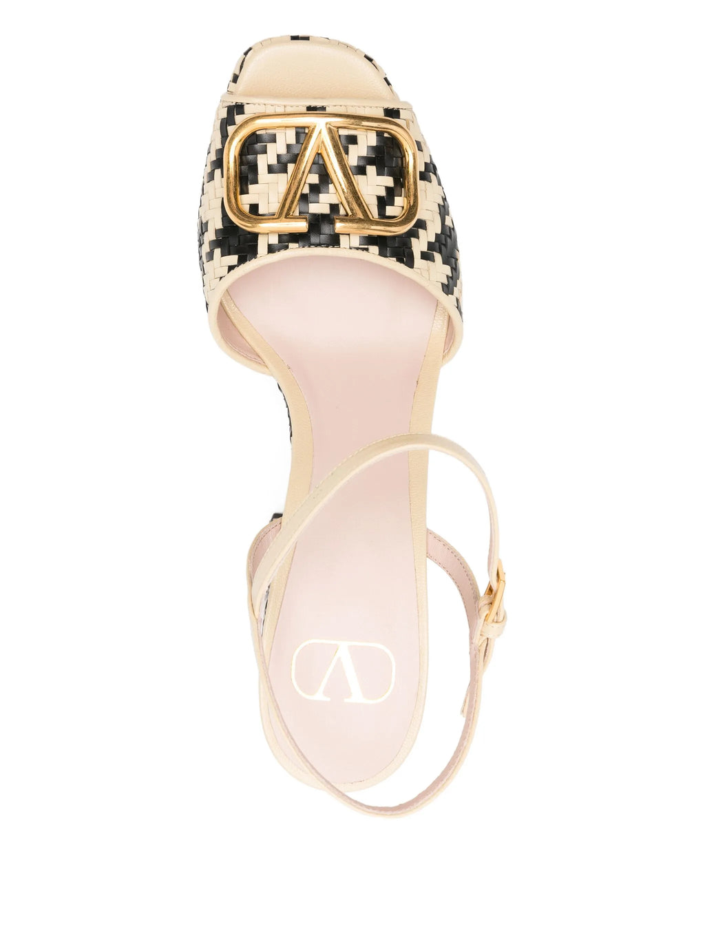 Valentino - 115mm Houndstooth Platform Heeled Sandals