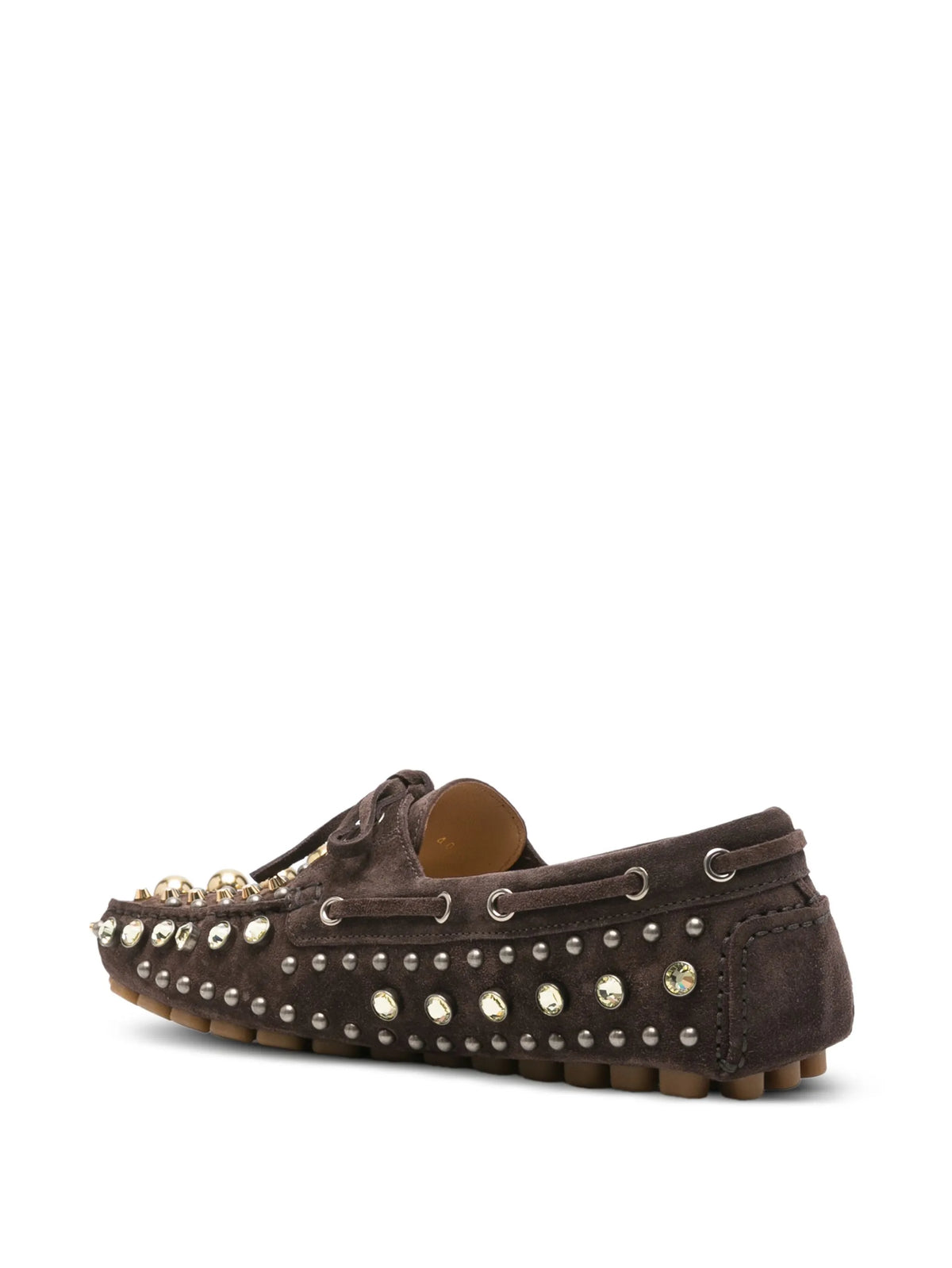 Valentino - Studded Suede Boat Shoes