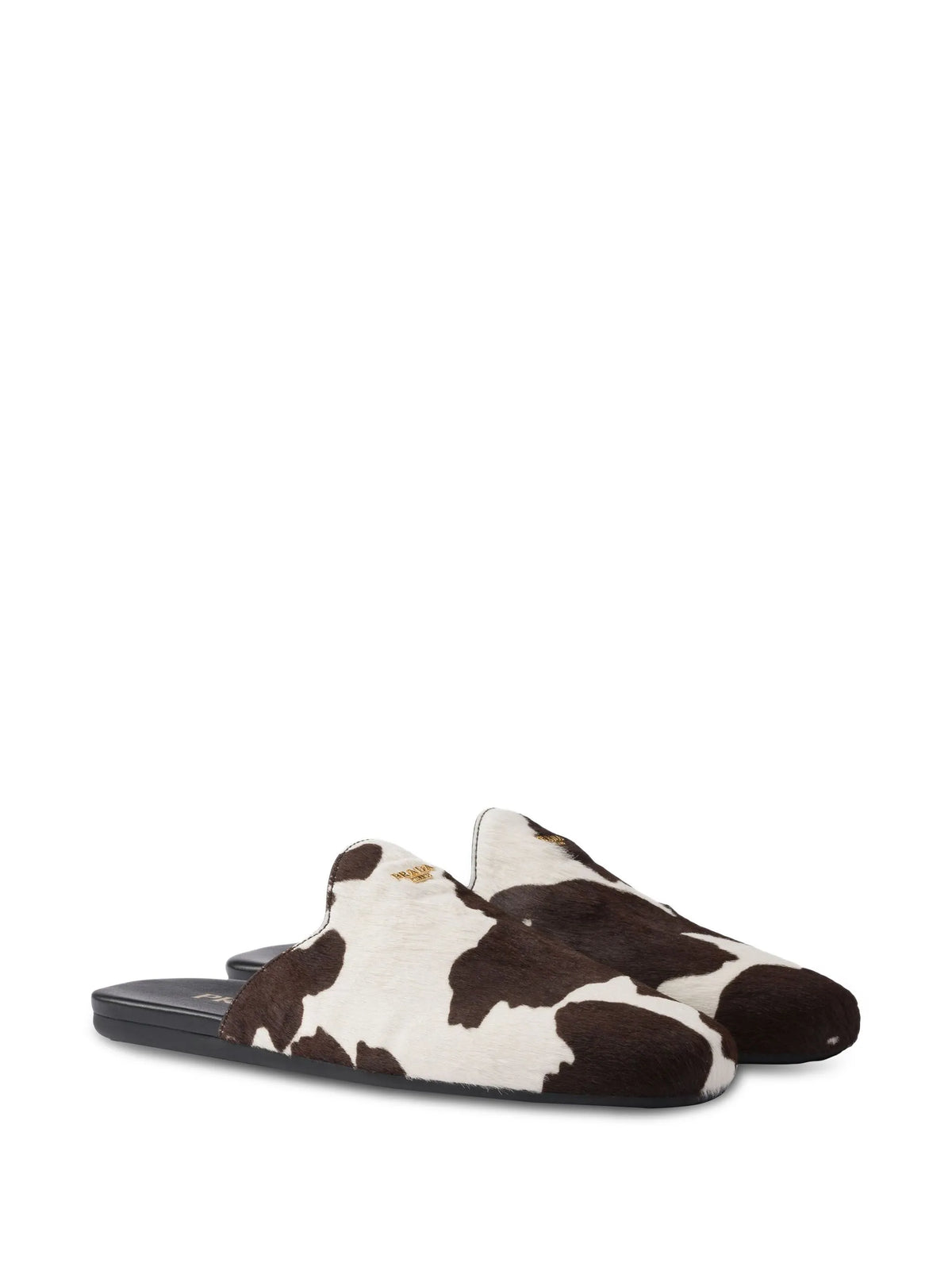 Prada - Printed Leather Mules