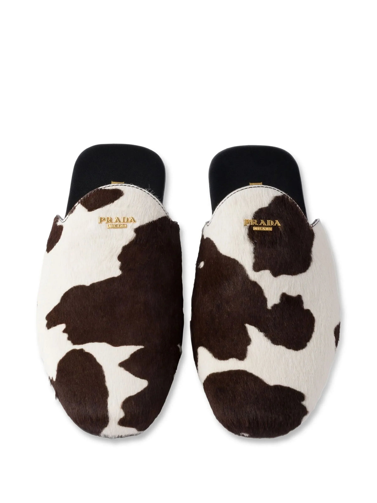 Prada - Printed Leather Mules