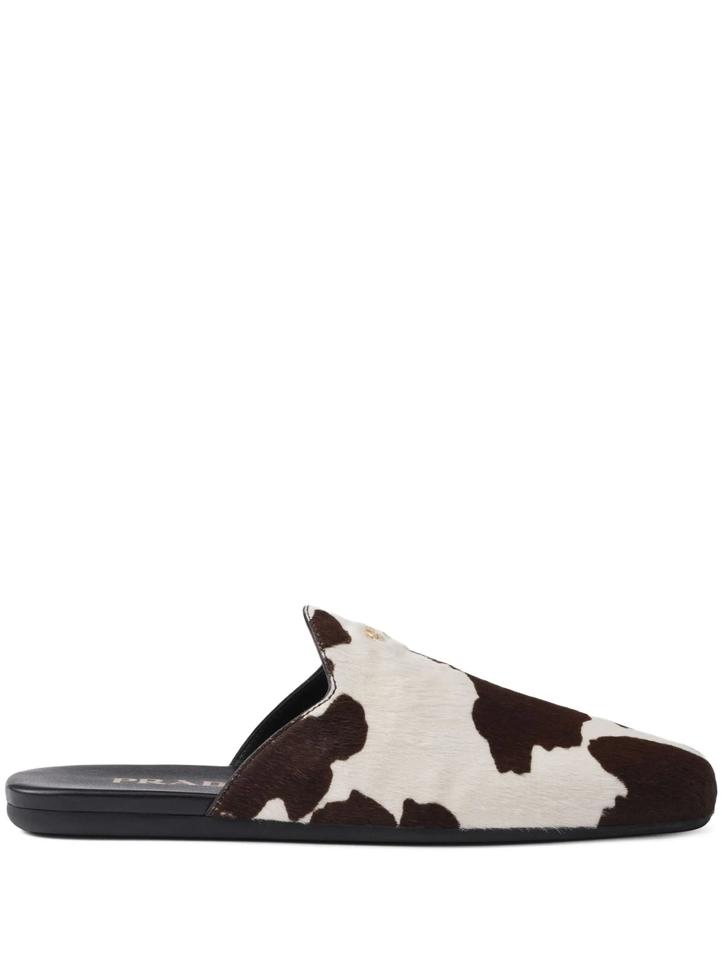 Prada - Printed Leather Mules