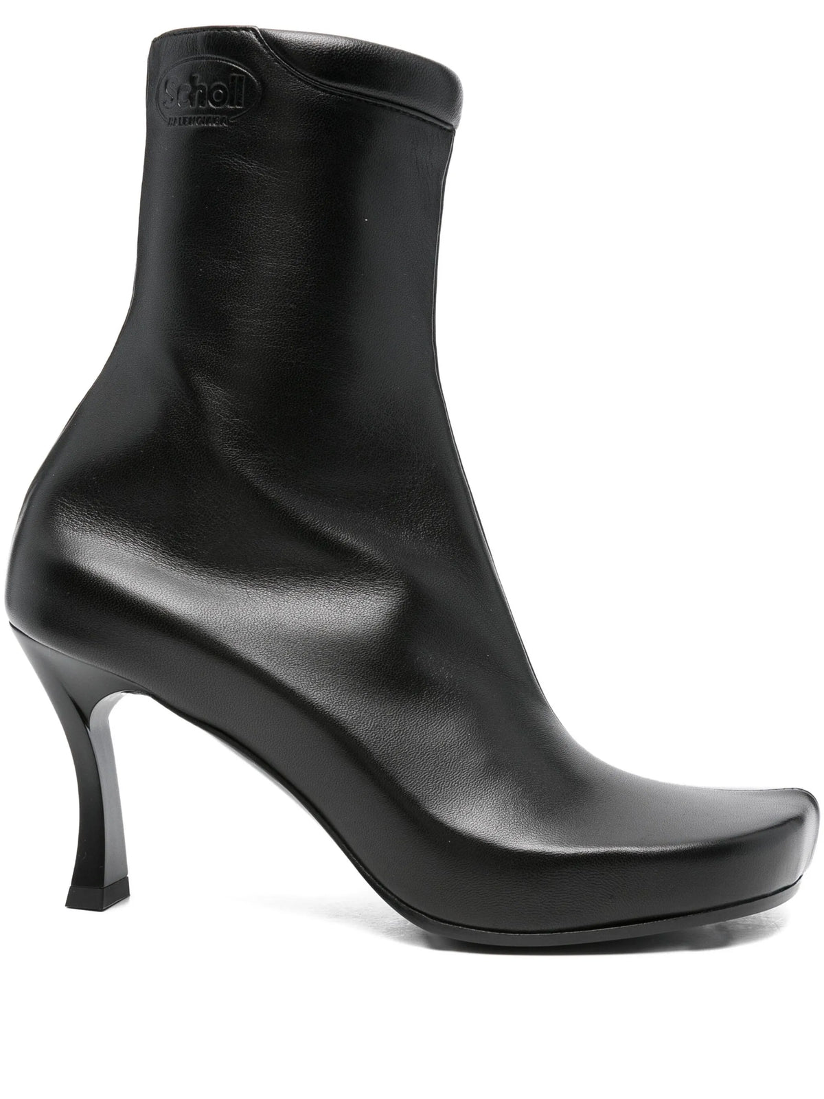 Balenciaga - X Scholl Leather Square-toe Boots
