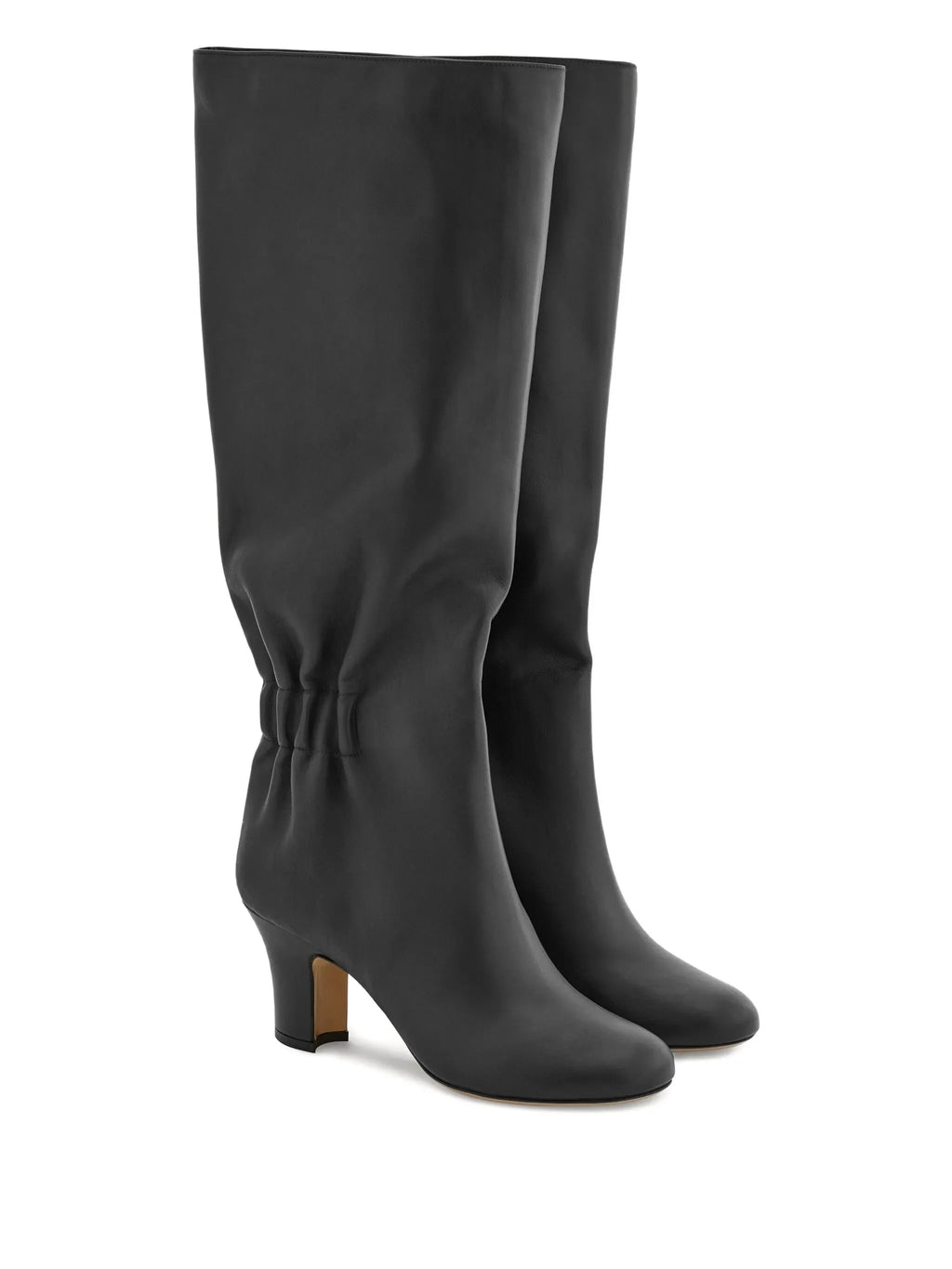 Ferragamo - 70mm Ruched Leather Boots