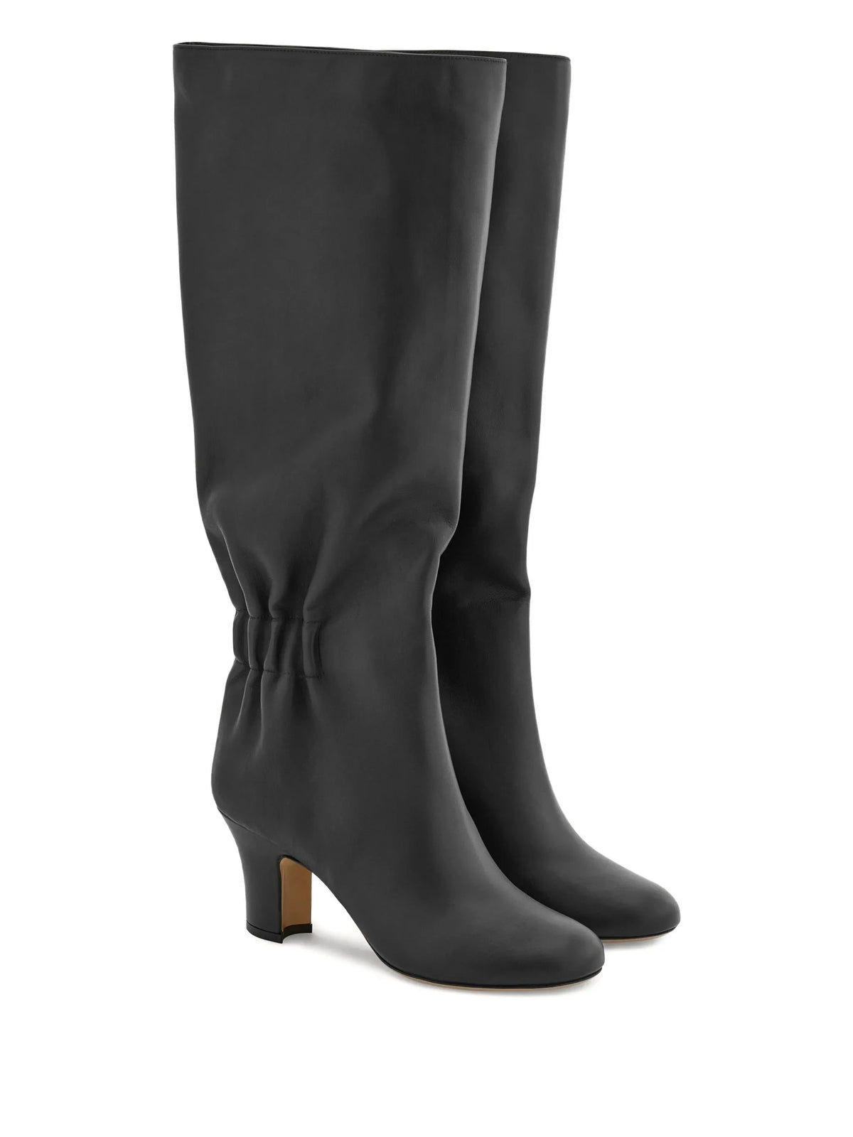 Ferragamo - 70mm Ruched Leather Boots
