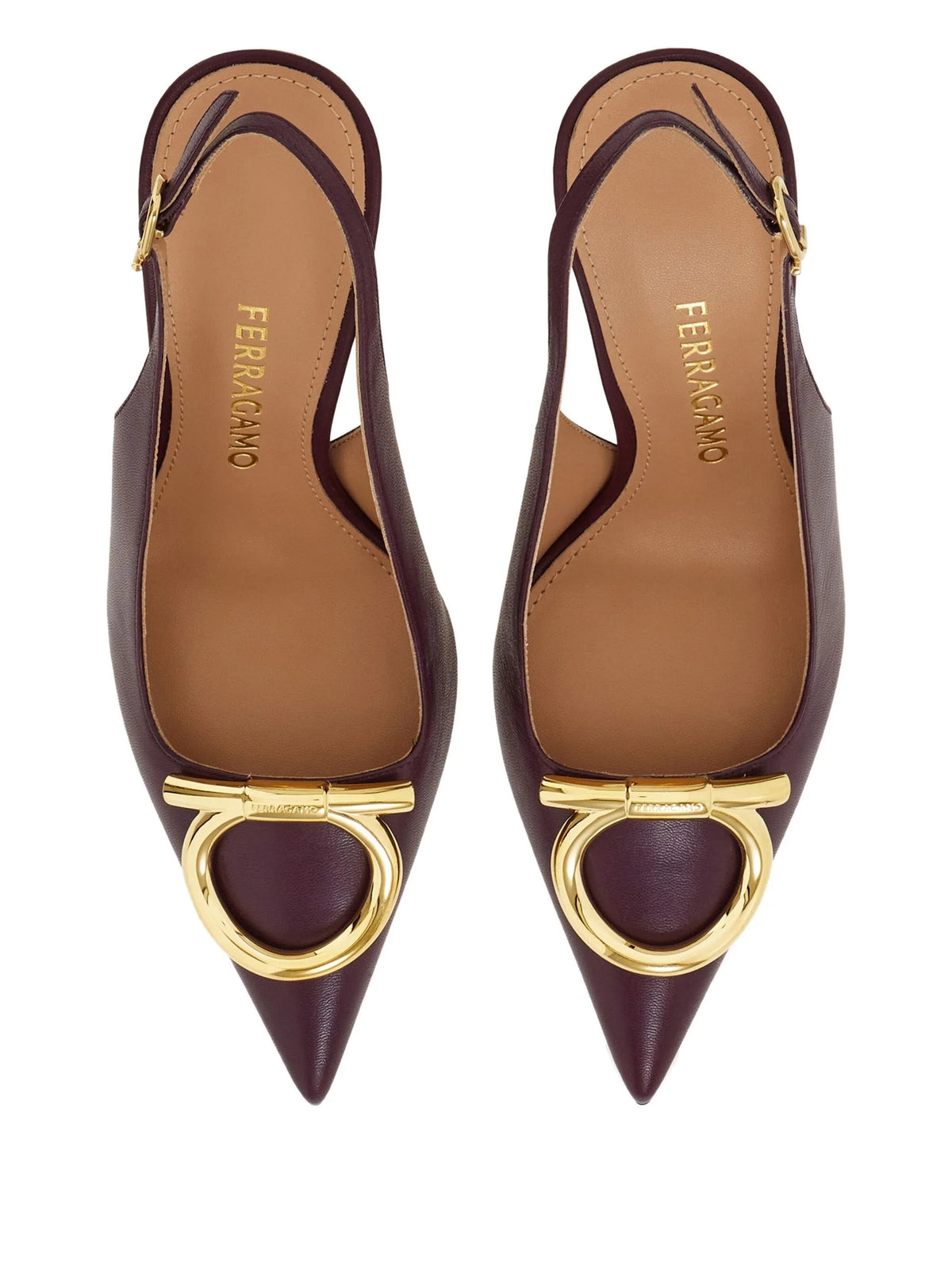 Ferragamo - Maxi Gancini Slingbacks Pumps