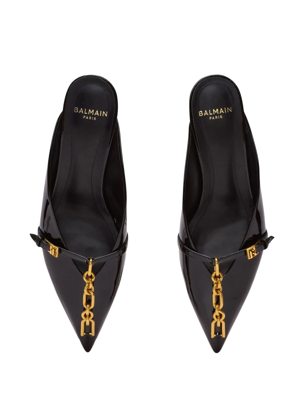 Balmain - Sync Patent Leather Mules
