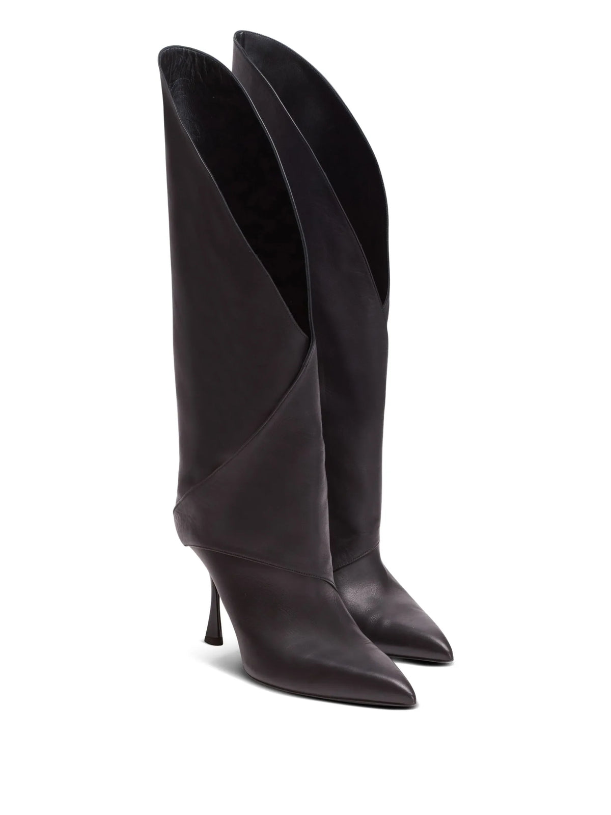 Balmain - Twist Leather Knee-high Boots