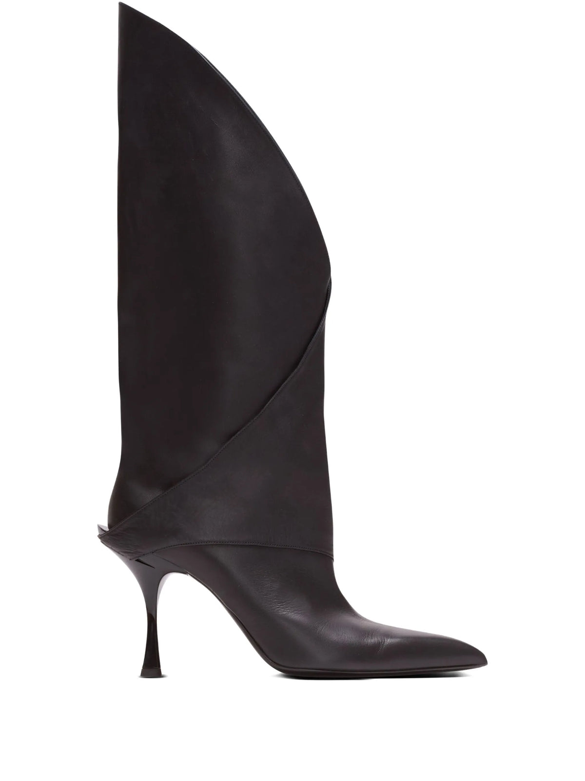Balmain - Twist Leather Knee-high Boots
