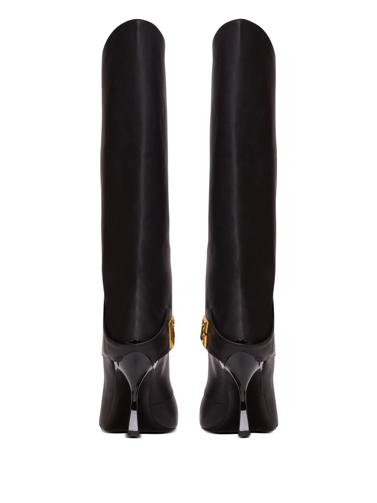 Balmain - Twist Leather Knee-high Boots