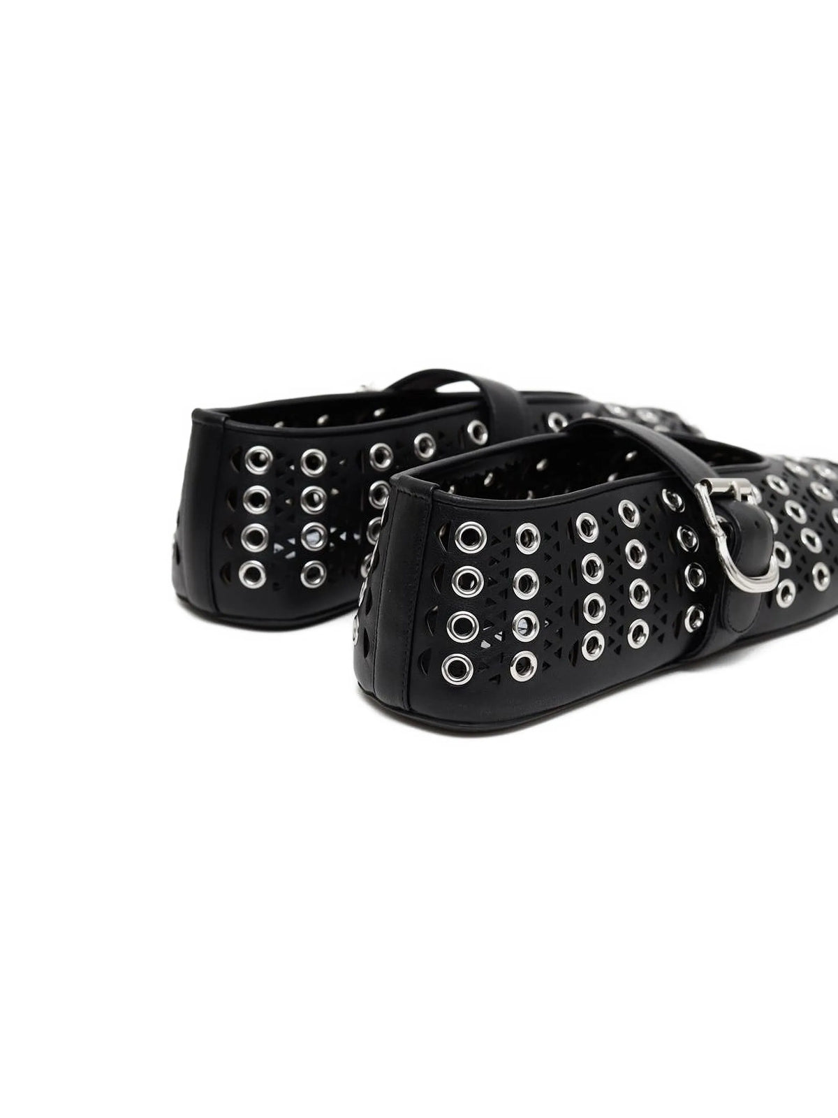 Alaïa - Eyelet-embellished Ballet Flats