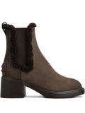 Tod's - Faux-fur Trim Chelsea Boots
