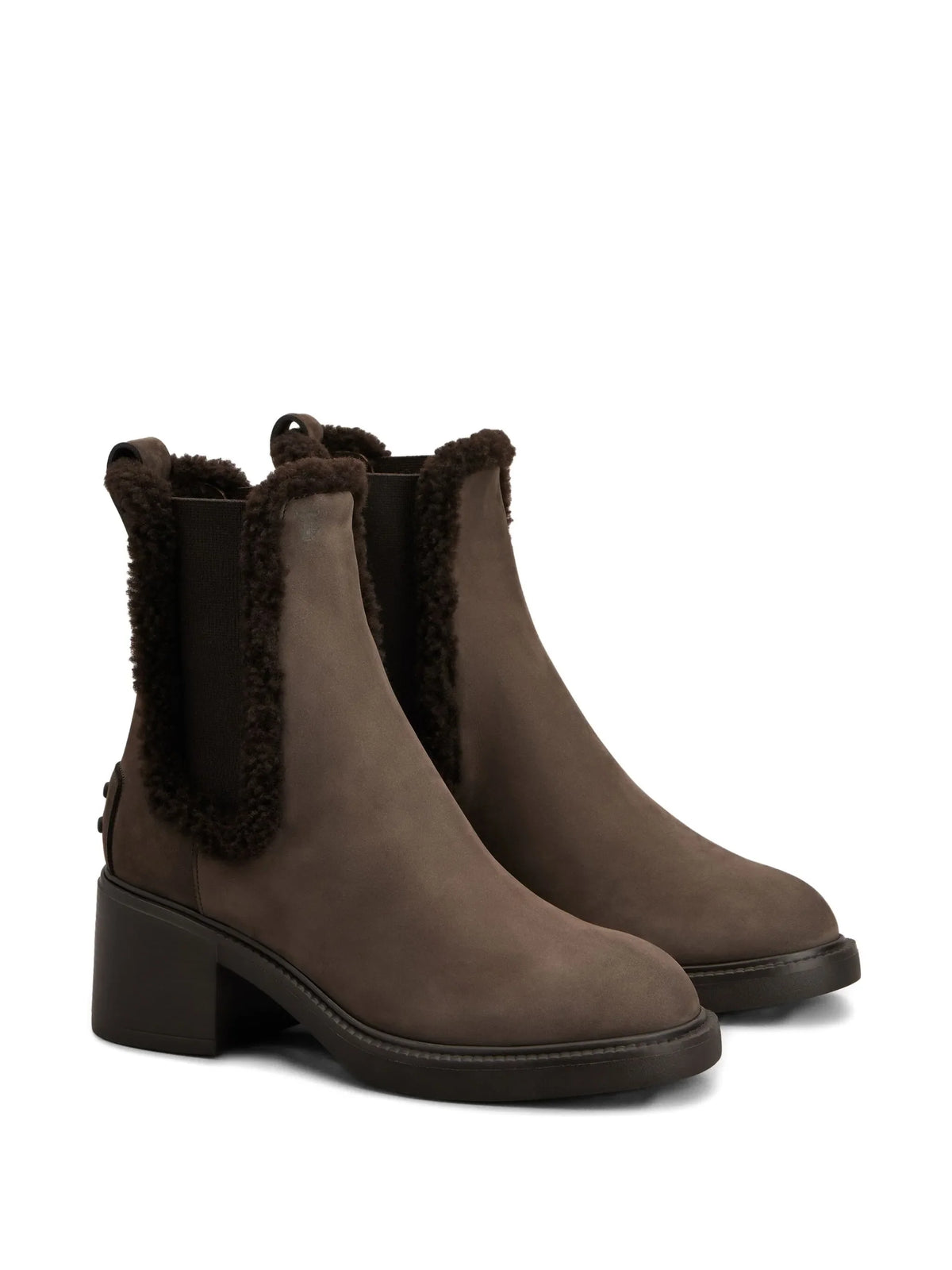 Tod's - Faux-fur Trim Chelsea Boots