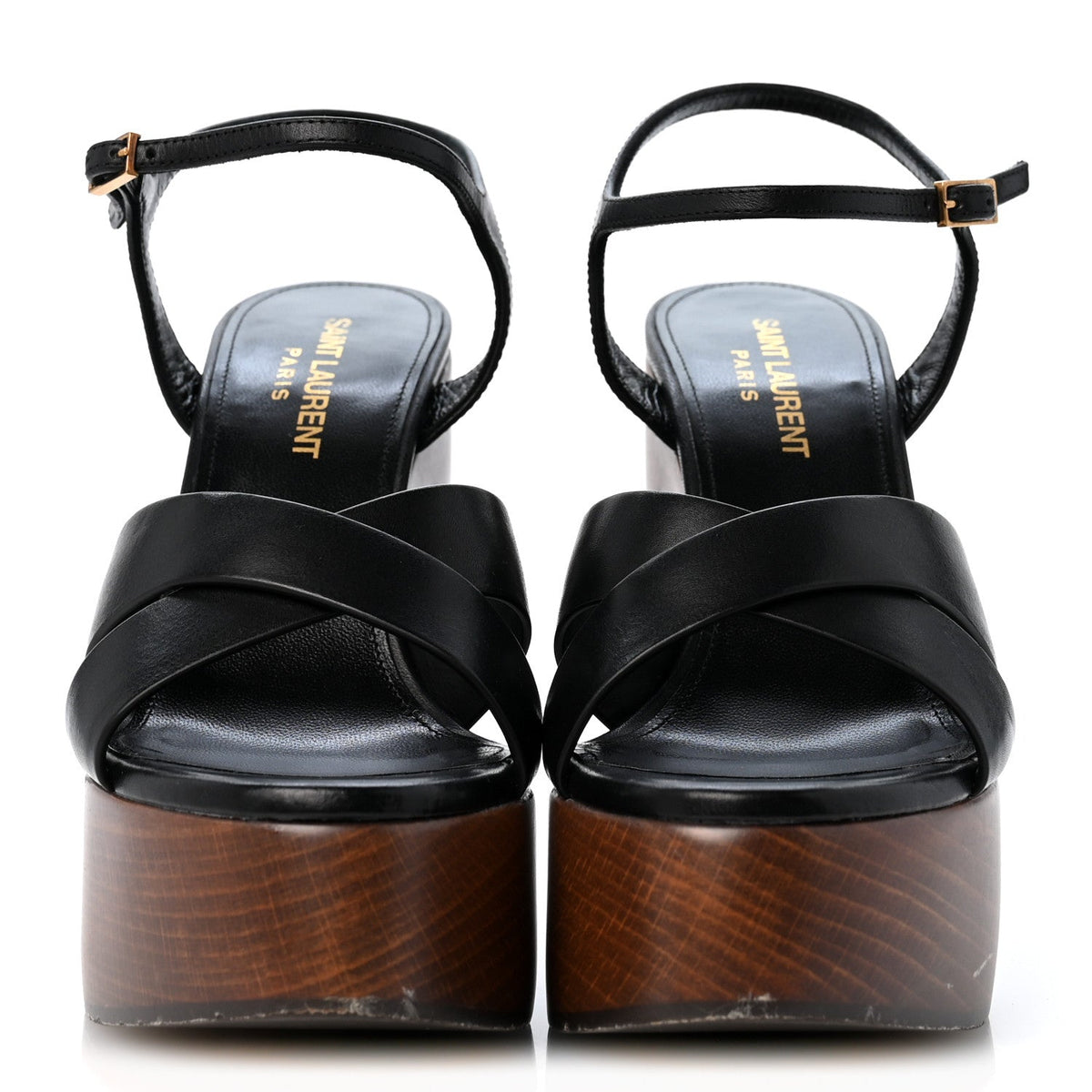 Saint Laurent - Calfskin Bianca Platform Sandals