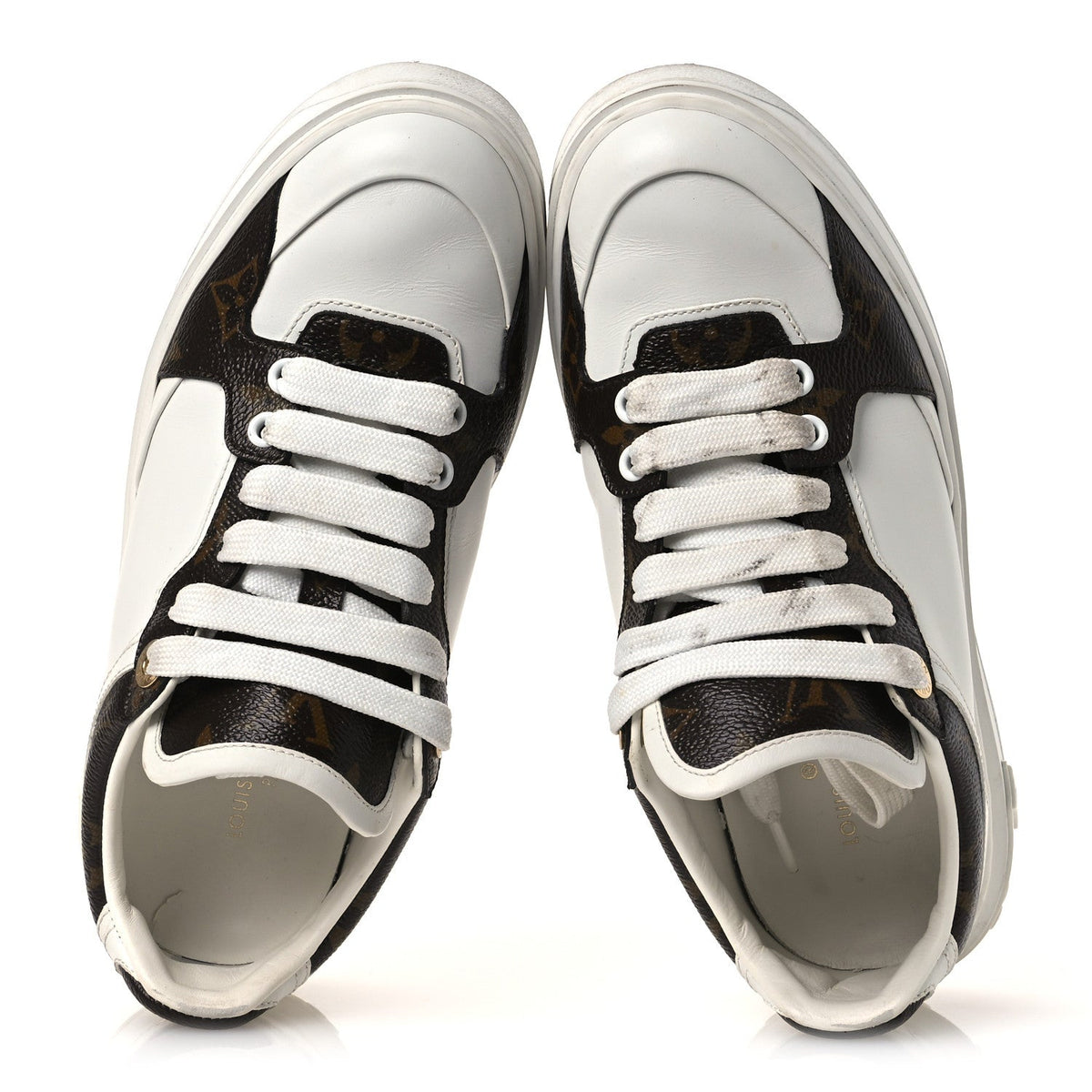 Louis Vuitton - Calfskin Embossed Monogram Time Out Sneakers