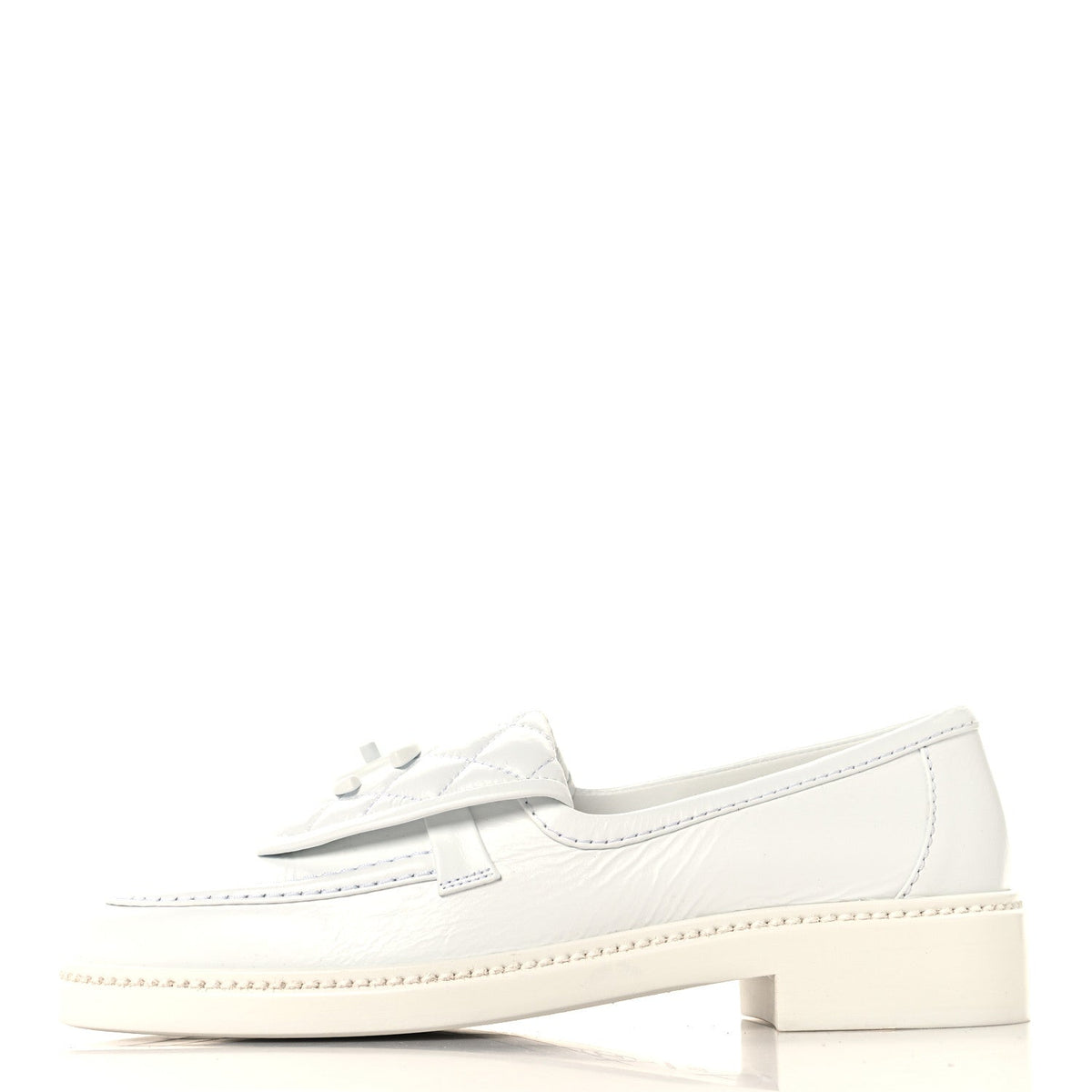 Chanel - Crumpled Lambskin Quilted CC Turnlock Loafers