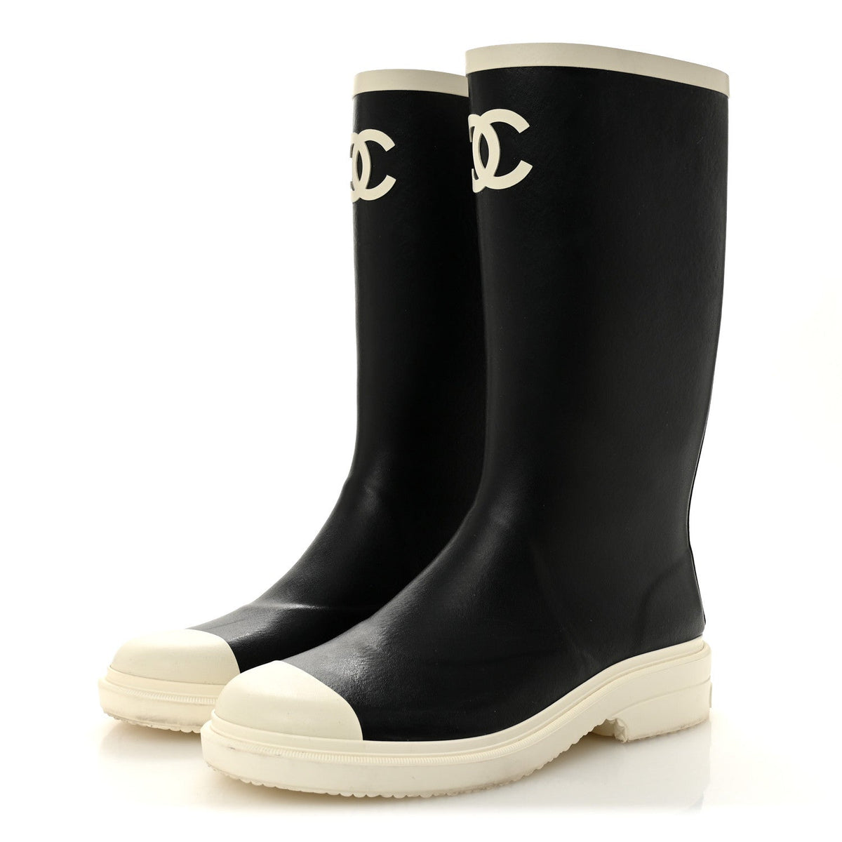 Chanel - Caoutchouk CC High Boots