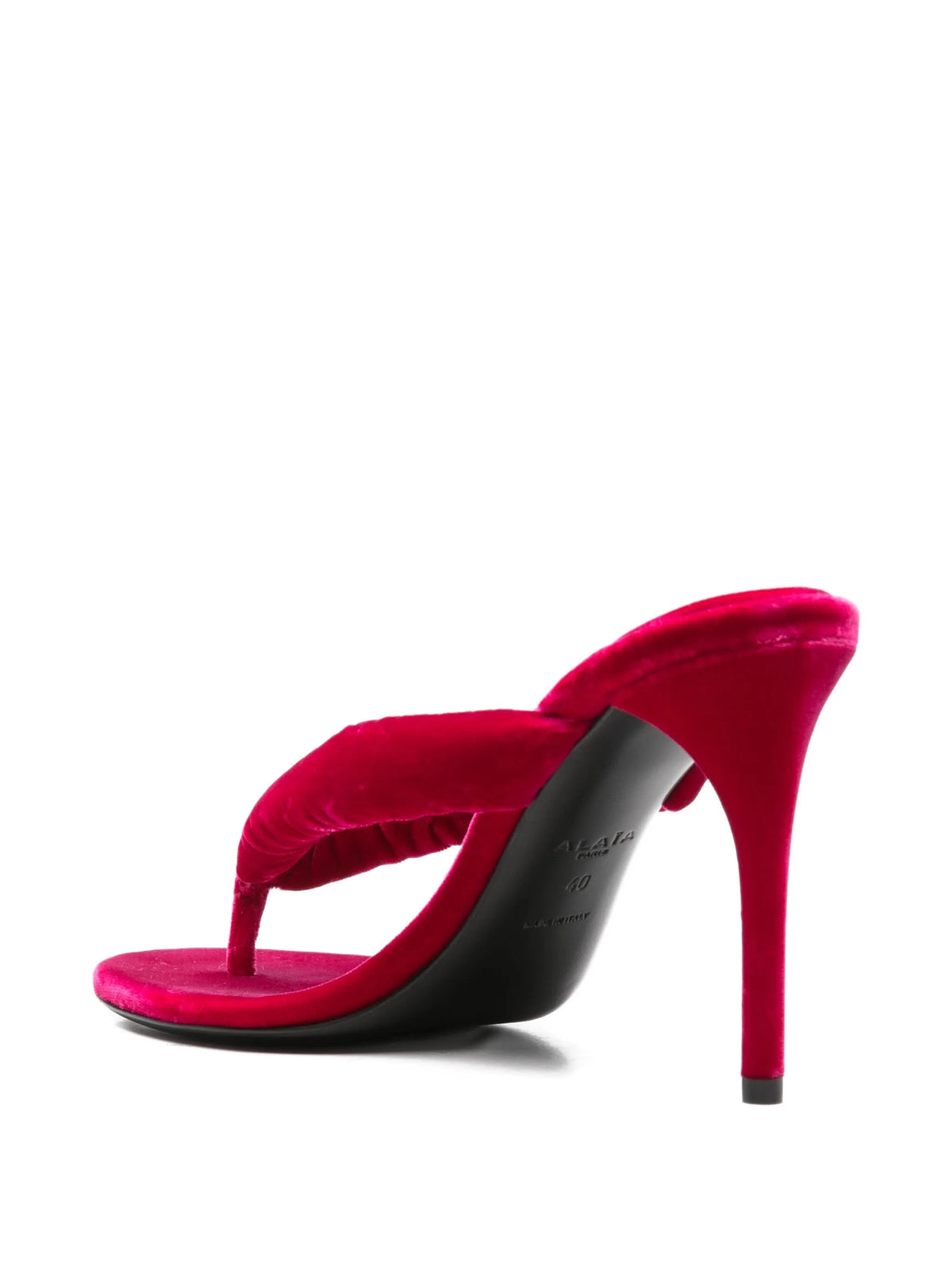 Alaïa - 90mm Velvet Thong Mules