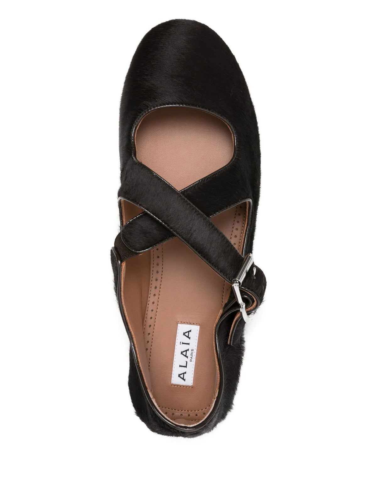 Alaïa - Buckle Cross-strap Ballet Flats