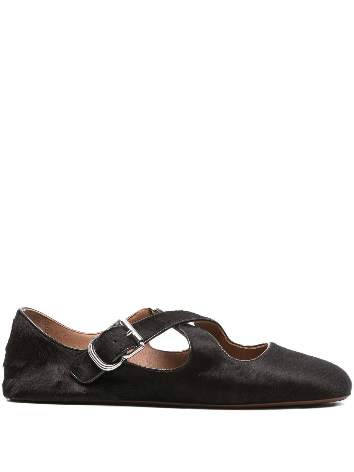 Alaïa - Buckle Cross-strap Ballet Flats