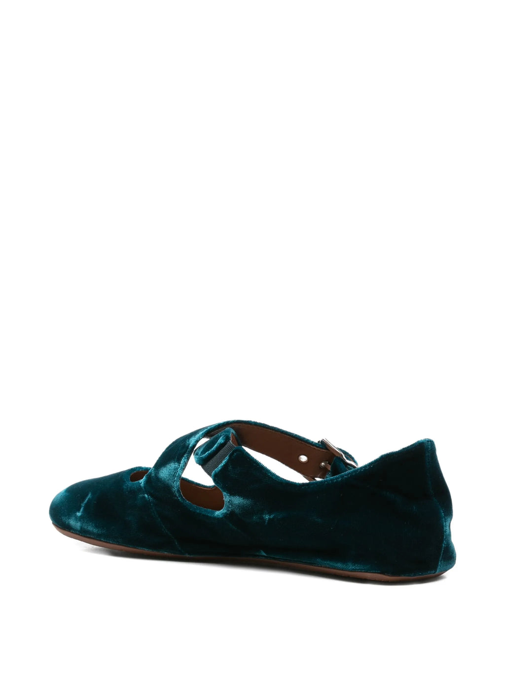 Alaïa - Criss Cross Ballet Flats - Teal Blue