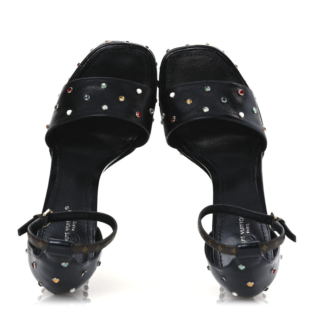 Louis Vuitton - Calfskin Studded Fame Platform Sandals