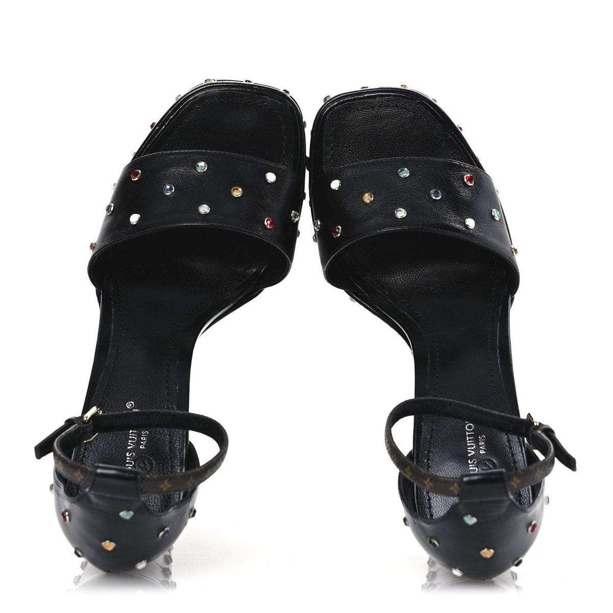 Louis Vuitton - Calfskin Studded Fame Platform Sandals