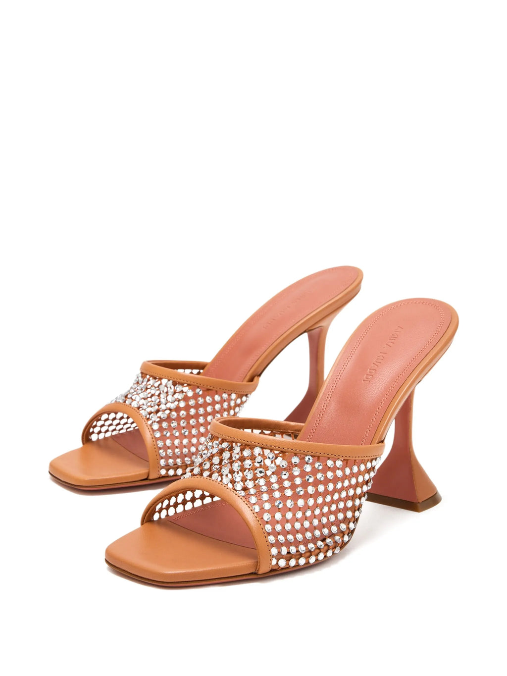 Amina Muaddi - Lupita Crystal Net Slippers